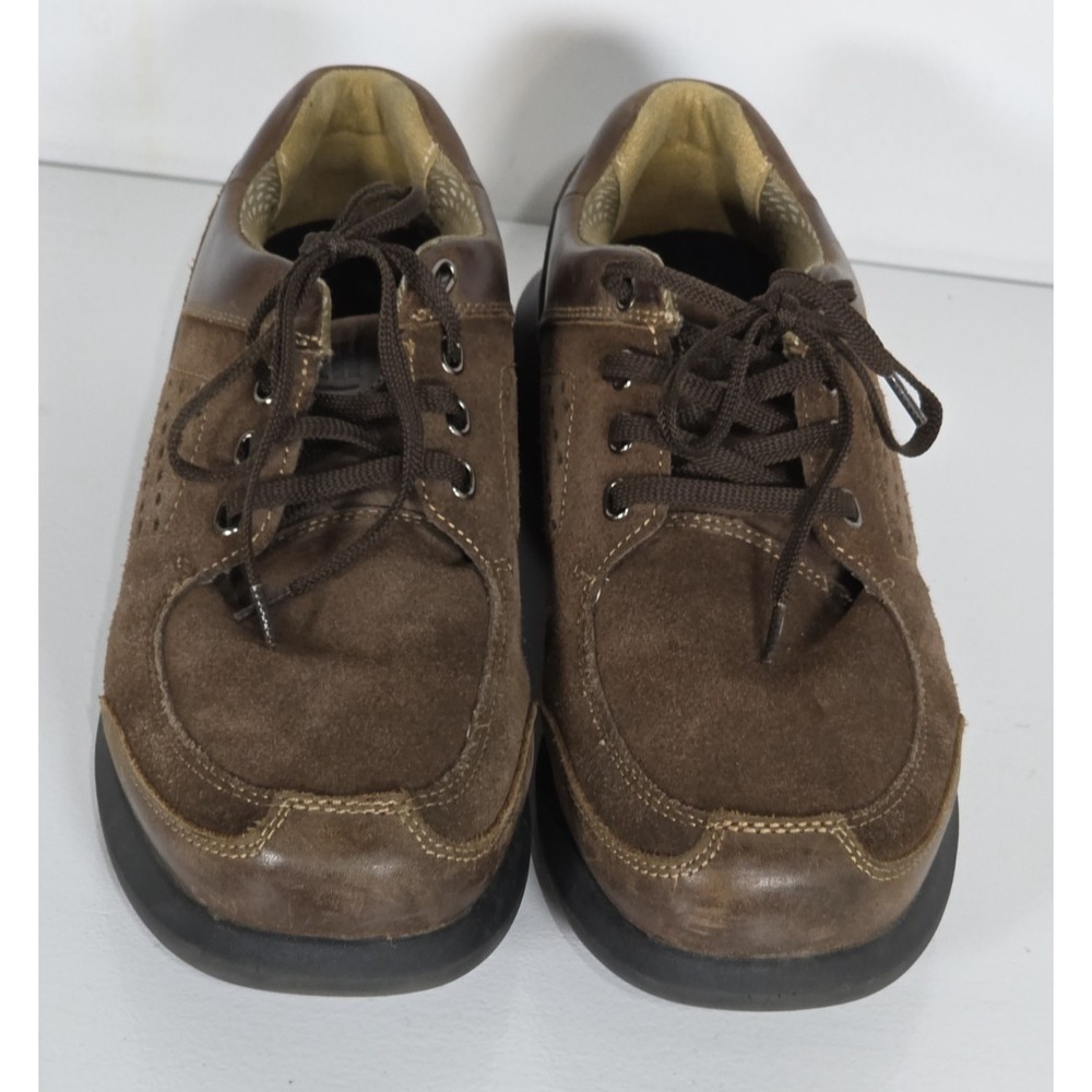 Drew Mens 9.5 Miles Oxford Shoes Brown Leather Lace Up Orthopedic Comfort Casual
